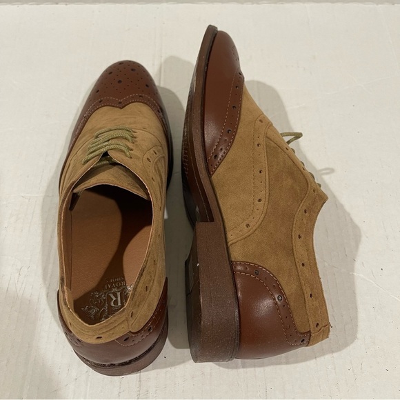 Men’s Royal Shoes Brown Faux Leather Dressy Oxfords Size 7.5 US! - Picture 6 of 11
